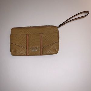 Brown Vintage Guess Wristlet